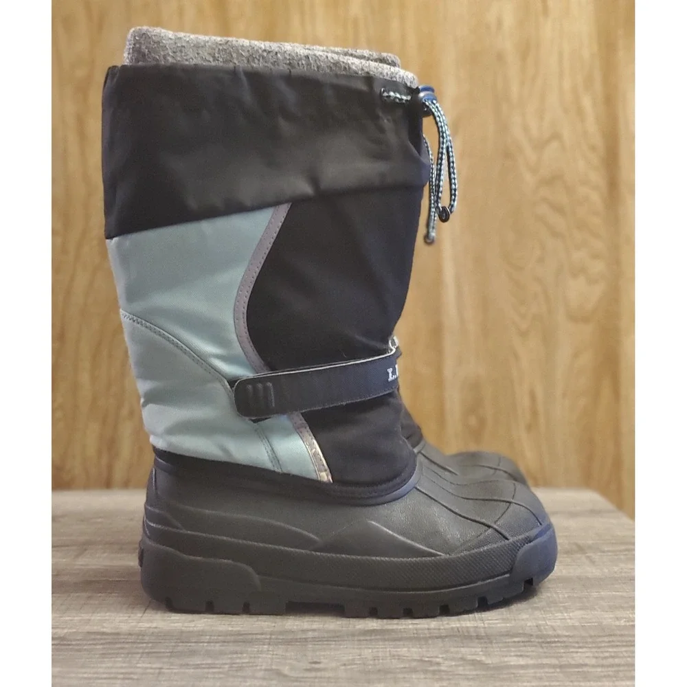 LL‎ Bean Northwoods Insulated Snow Boots Youth Size 6 Black Blue